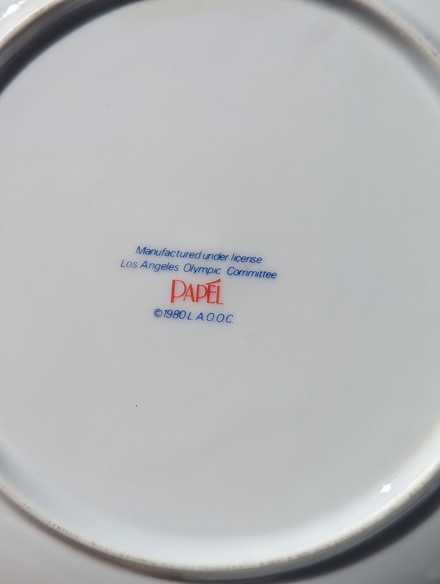 Assiette porcelaine collectionneur Jeux Olympiques de Los Angeles 1984