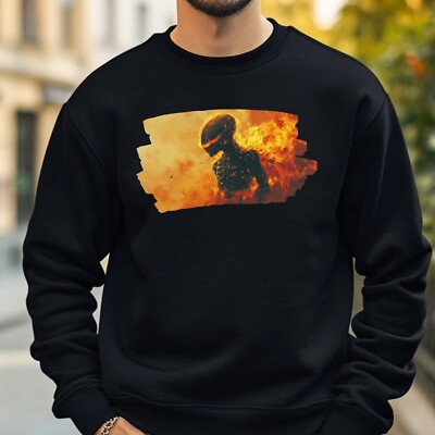 Alien on Fire Sweatshirt Cosy and Perfect for Any Occasion S to 4XL