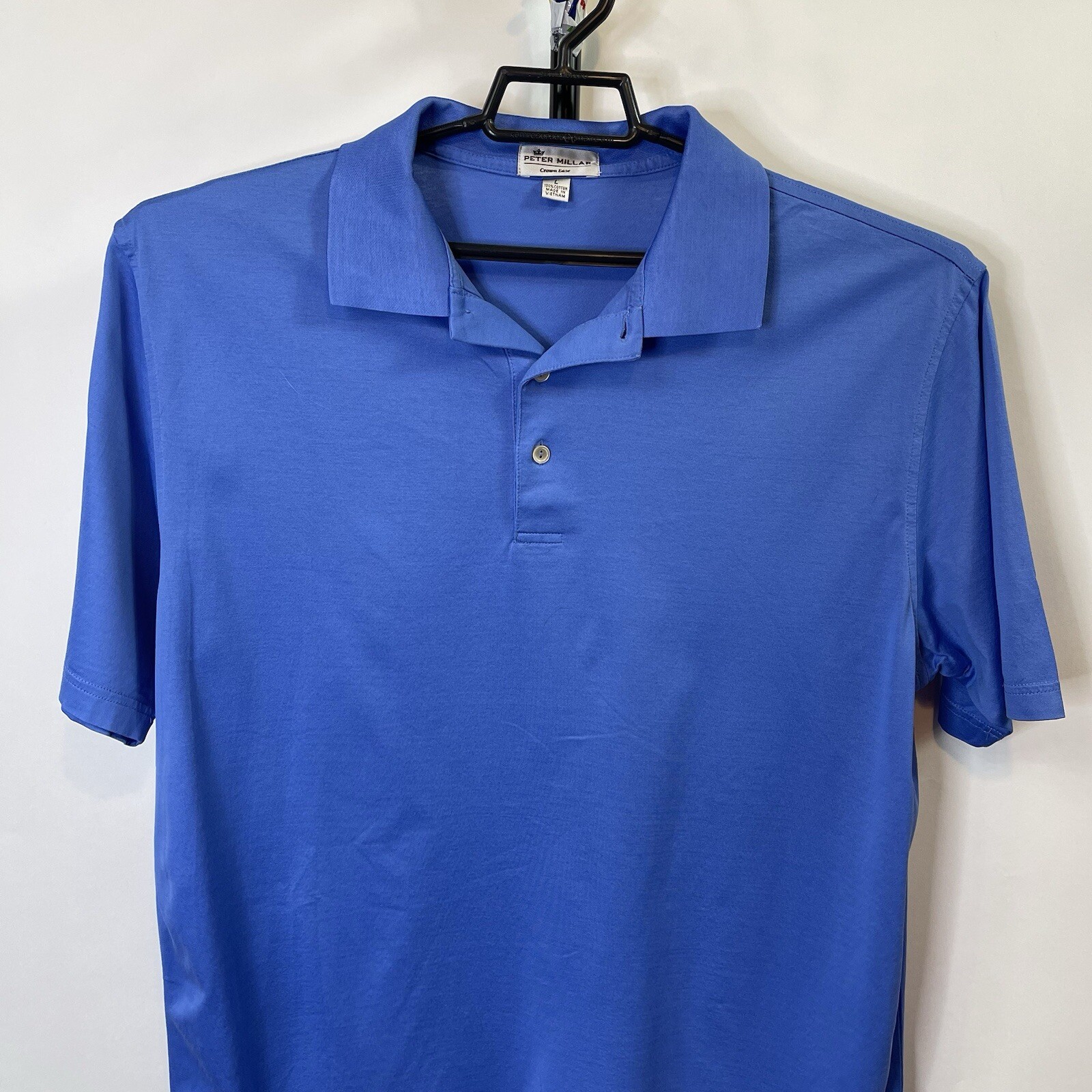 Peter Millar Crown Ease Solid Blue Polo Shirt Siz… - image 2