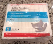 Cardinal Health Wings Unisex Adult Incontinence Briefs 15 ct XL 59-64 in