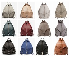 Nwt Rebecca Minkoff Julian Leather Backpack Black Taupe Green Grey Brown Espress