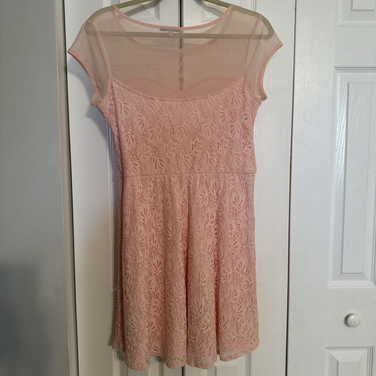 Charlotte Russe Mesh Top Lace Dress  Cotton & Nyl… - image 4