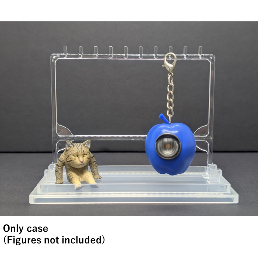 Key Chain Display Case Figure Miniature Capsule Toy Holder