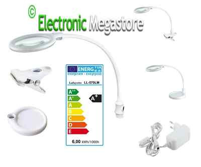 LAMPADA DA LABORATORIO A 30 LED CON LENTE D'INGRANDIMENTO