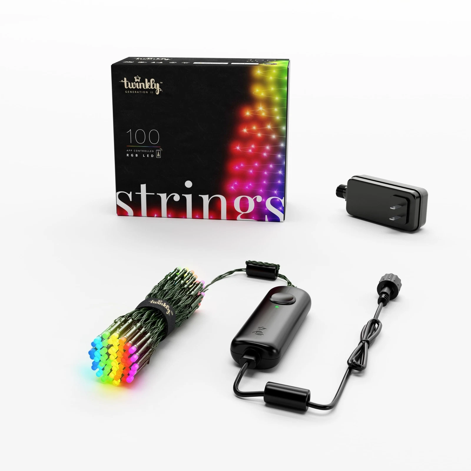 26.2ft RGB LED String Lights Smart Outdoor Indoor Decor Waterproof Twinkly App
