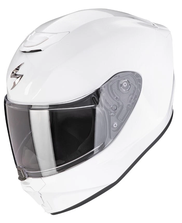 Casque De Moto Scorpion EXO-JNR Air Solide (Blanc) Taille: YS (49) - Photo 1/1
