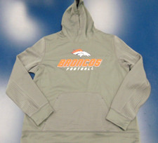 NEW NFL TEAM APPAREL DENVER BRONCOS PERFORMANCE HOODED SWEATSHIRT SIZE L