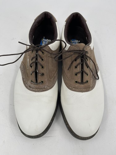 Footjoy Mens Golf Shoes Size 9M Sierra Treks Soft Joy Brown And White - Picture 5 of 10
