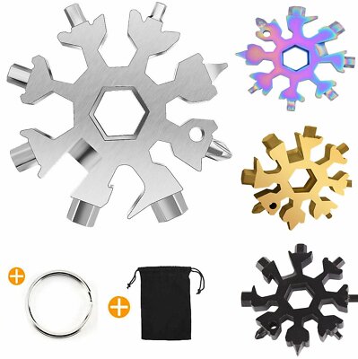 Schneeflocke Multi-Tool 18 in 1 20in1 Tragbares Edelstahl-Multifunktionswerkzeug