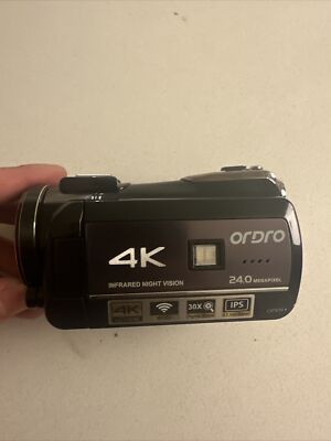 Ordro HDR-AC3 4K 30 Megapixel Camcorder With Infrared Night Vision New No Box