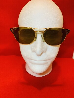 Vintage B&L Ray Ban Signet Tortuga Sunglasses Z0660, 22K Gold
