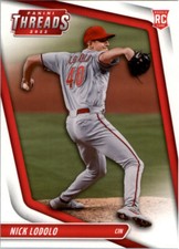 2022 Panini Chronicles Threads #16 Nick Lodolo RC Cincinnati Reds Rookie Card