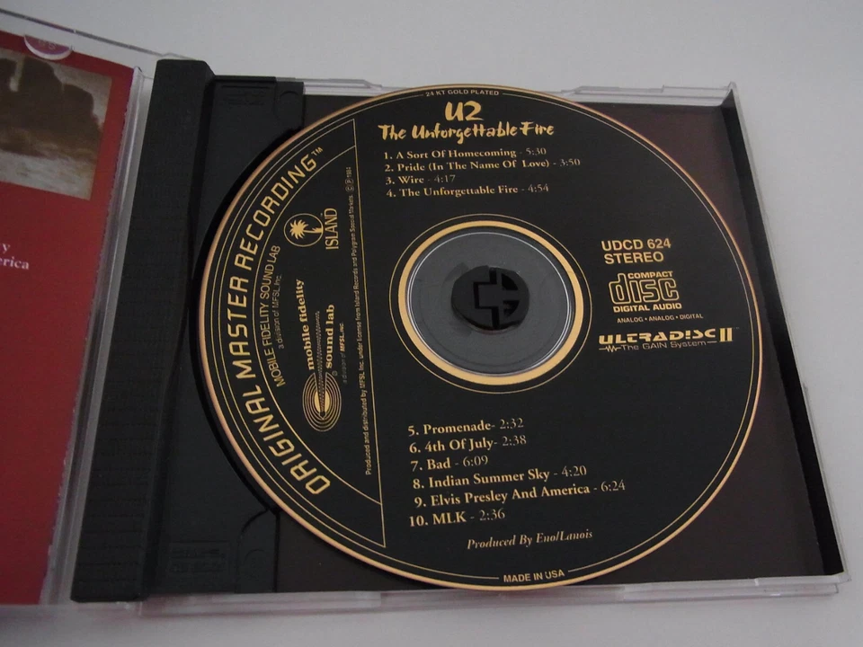 U2 / The Unforgettable Fire MFSL CD ( 24 Karat Gold ) USA - Bild 3 von 3