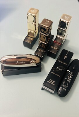 Guerlain makeup bundle include 3 Kisskiss lipsticks, one Rouge lipstick, mascara