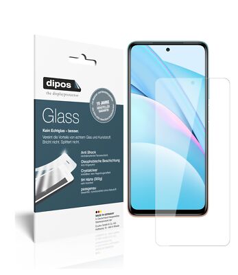2x Schutzfolie für Xiaomi Mi 10T Lite - Anti-Shock 9H Folie dipos Glass