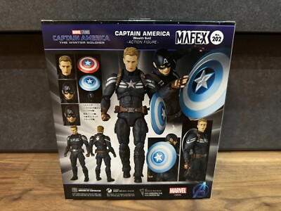 MEDICOM TOY MAFEX No.202 CAPTAIN AMERICA Stealth Suit Figure The