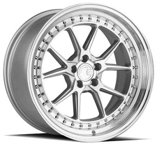 One 18x9.5 Aodhan DS08 5x120 +35   Flow Forged   Machined Silver Wheel
