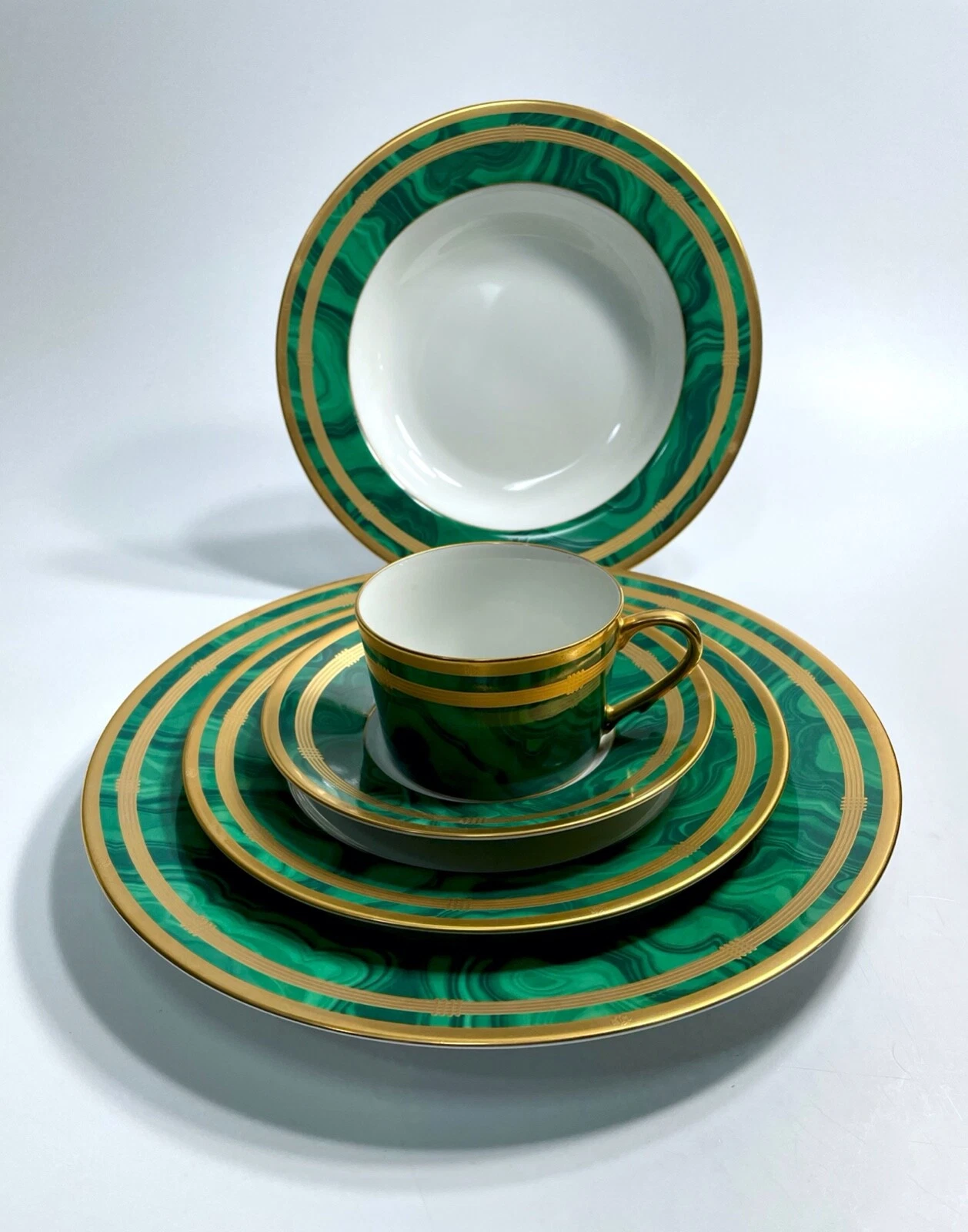 Ensemble(s) de vaisselle 5 pièces Christian Dior Gaudron malachite