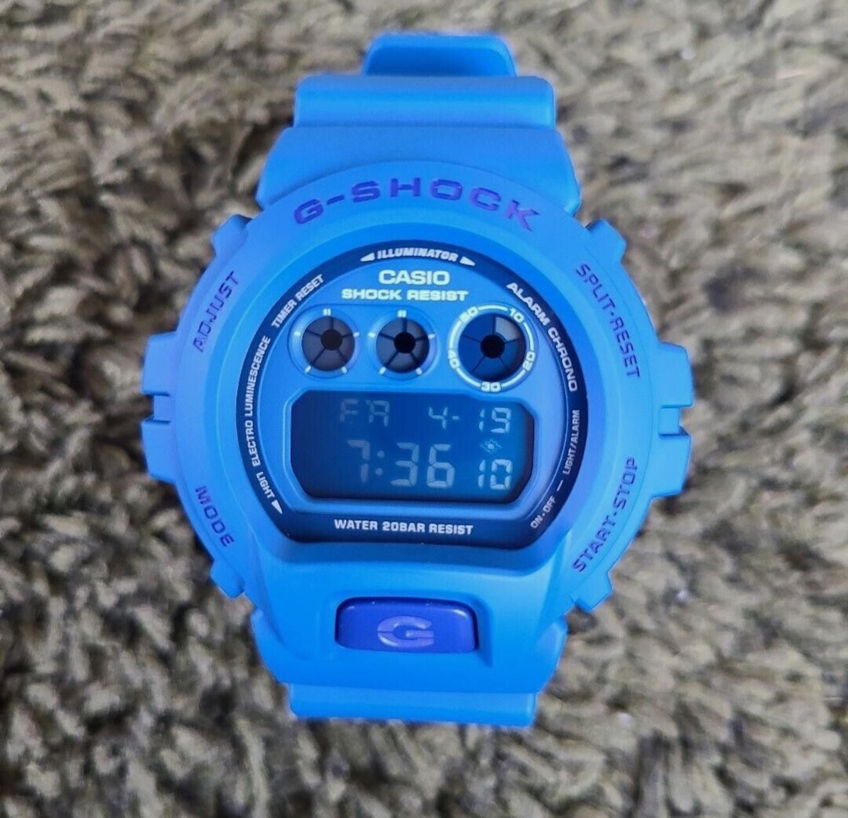 CASIO G-SHOCK DW-6900MM BLUE Smurf Crazy Colors dw6900mm2 CASIO G-SHOCK DW-6900MM BLUE Smurf Crazy Colors dw6900mm2