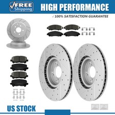 Front + Rear Disc Rotors Brake Pads for 2009 - 2013 Honda Pilot Acura MDX ZDX