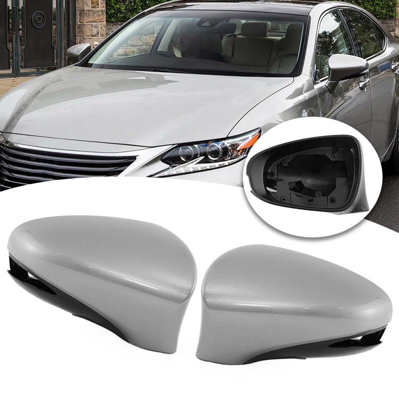 Right& Left Side Mirror Cover Cap Kit Silver For Lexus ES350 GS350 IS350 2014-18