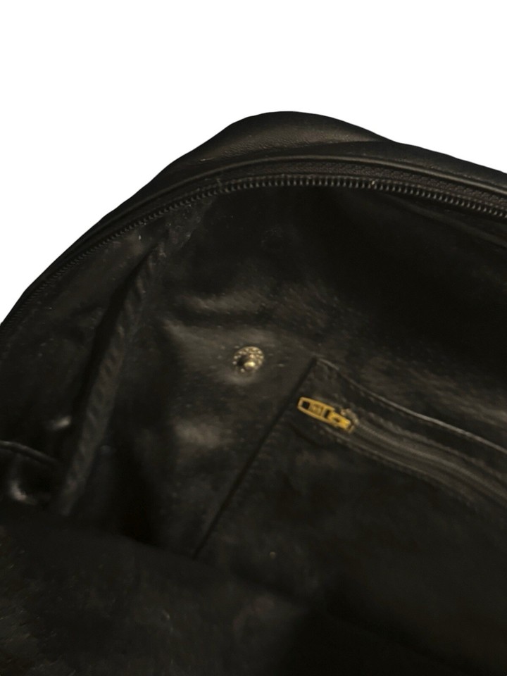 Cordiz French Black Leather Sling Bag/Backpack 12.5” X 11” eBay