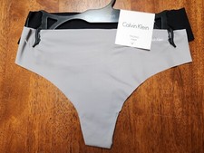 Pair Smoothe Edge CK Calvin Klein Thong Panties Large