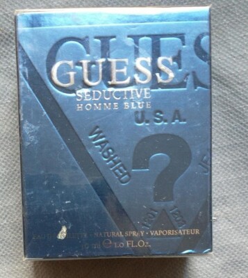 New Box of GUESS SEDUCTIVE Homme BLUE 1.0 oz Eau de Toilette Men's Spray Vapor 