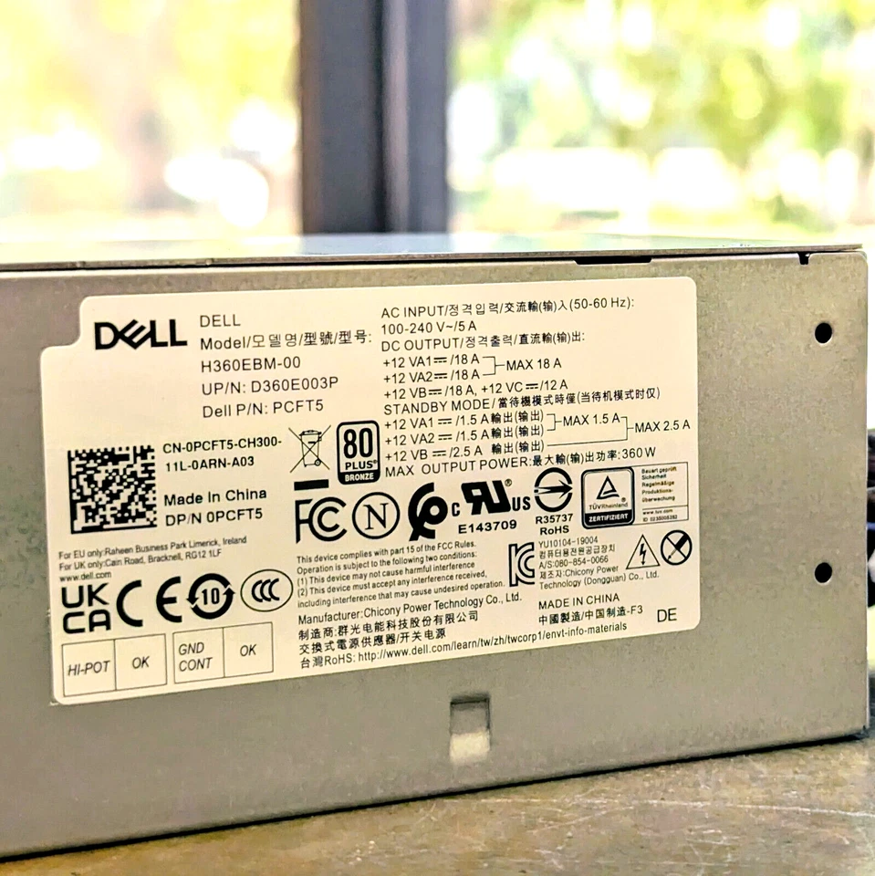 Dell Aurora R13 R14 XPS 8950 460W PSU PNWT1 T63HC 389MC 0PNWT1 0T63HC 0389MC - Image 2 of 4