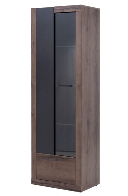 Vitrine TRASS TRAV711L Schrank Wohnzimmerschrank Vitrinenschrank Schlammeiche