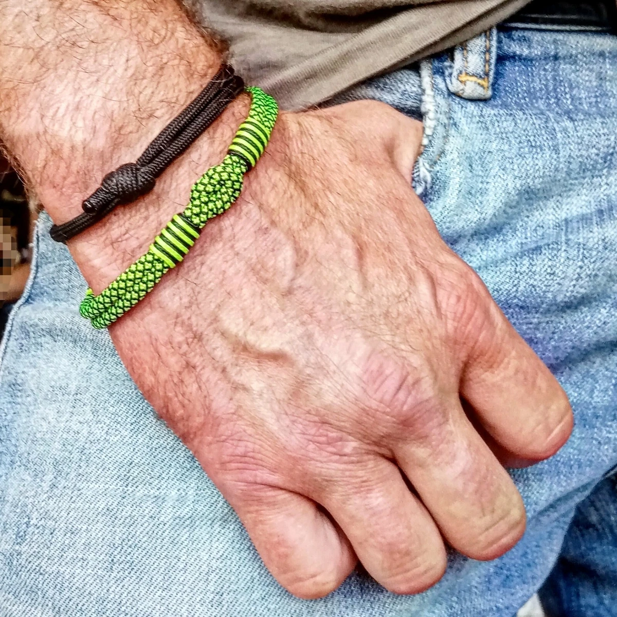 Thin diving Paracord bracelet. Bangle rope. Extreme durable