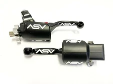 ASV F4 Unbreakable Shorty Black Folding Brake Clutch Levers Dust Covers KX KLX 