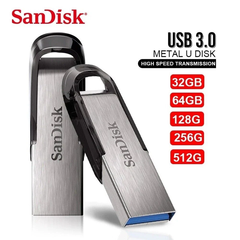 Chiavetta USB 3.0 SanDisk Ultra Flair 32 64 128 256 512GB Memoria Stick 150MB/s - Immagine 3 di 3