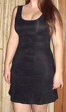 Sz MediumWomens Black Short Semi-Formal Formal Dress LBD Form Fitting Club Wear 