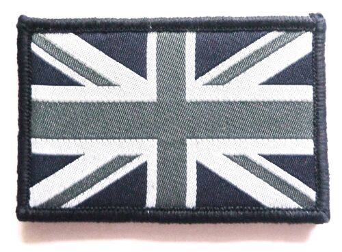 EMBROIDERED BRITISH FLAG PATCH hook and loop badge UK Military SAS Black Ops - Picture 1 of 2