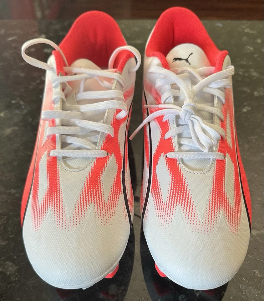 Botas de fútbol Puma Ultra Play para hombre 12 FG/AG 107423 01 blanco fuego botines de fútbol Foto 2 de 4