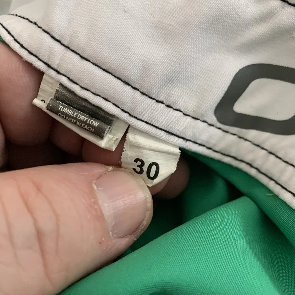 O'NEILL Boardshorts Mens Size 30 Green Drawstring Pocket Fly - Image 4 of 4