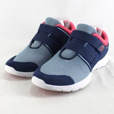 Vionic Brisk Ema Athletic Shoes Womens Size 9 Blue Pink Adjustable Strap Sneaker