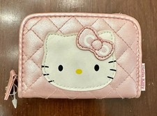 Sanrio Hello Kitty Glitter Pink Zipper Wallet, New