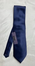 VERSA men  s Classic Satin Tie In Navy Blue Designed In Italy NEW.W.TAG