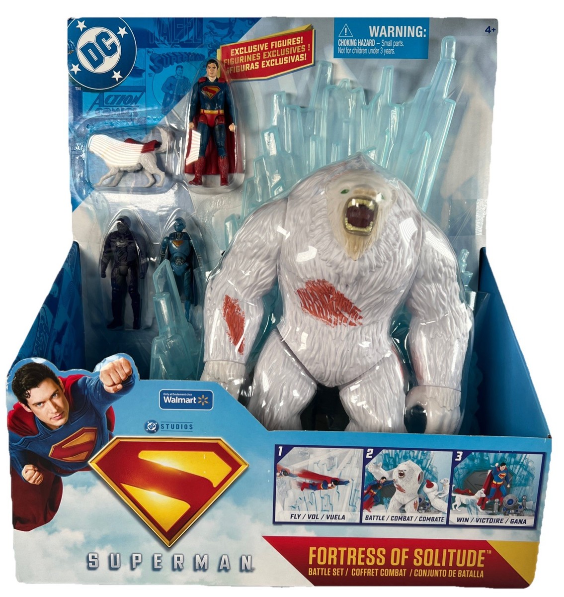 Supreme ミニチュア フィギュア セット DC Comics Superman Fortress of Solitude Battle Playset Yeti Action