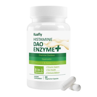 KUAFLY DAO Supplements Histamine Blocker   Enzyme + 60 Count (Pack of 1)