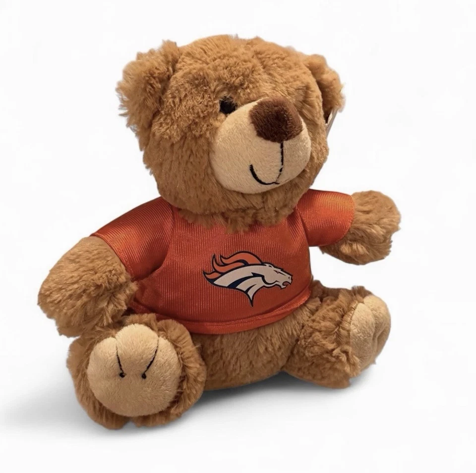 Camiseta naranja del equipo Denver Broncos oso de peluche juguete de peluche 7,5" Foto 2 de 3
