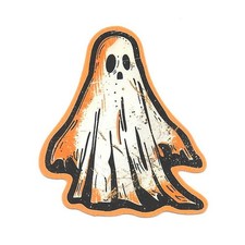 Halloween Ghost Vinyl Sticker Spooky Die Cut Spirit Retro Horror Decal