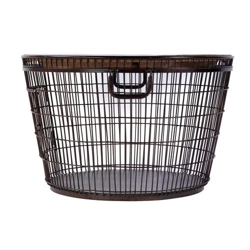 Butler Specialty Company Fulton 28 in. W Round Iron and Wood Coffee Table-Brown - Picture 4 of 5