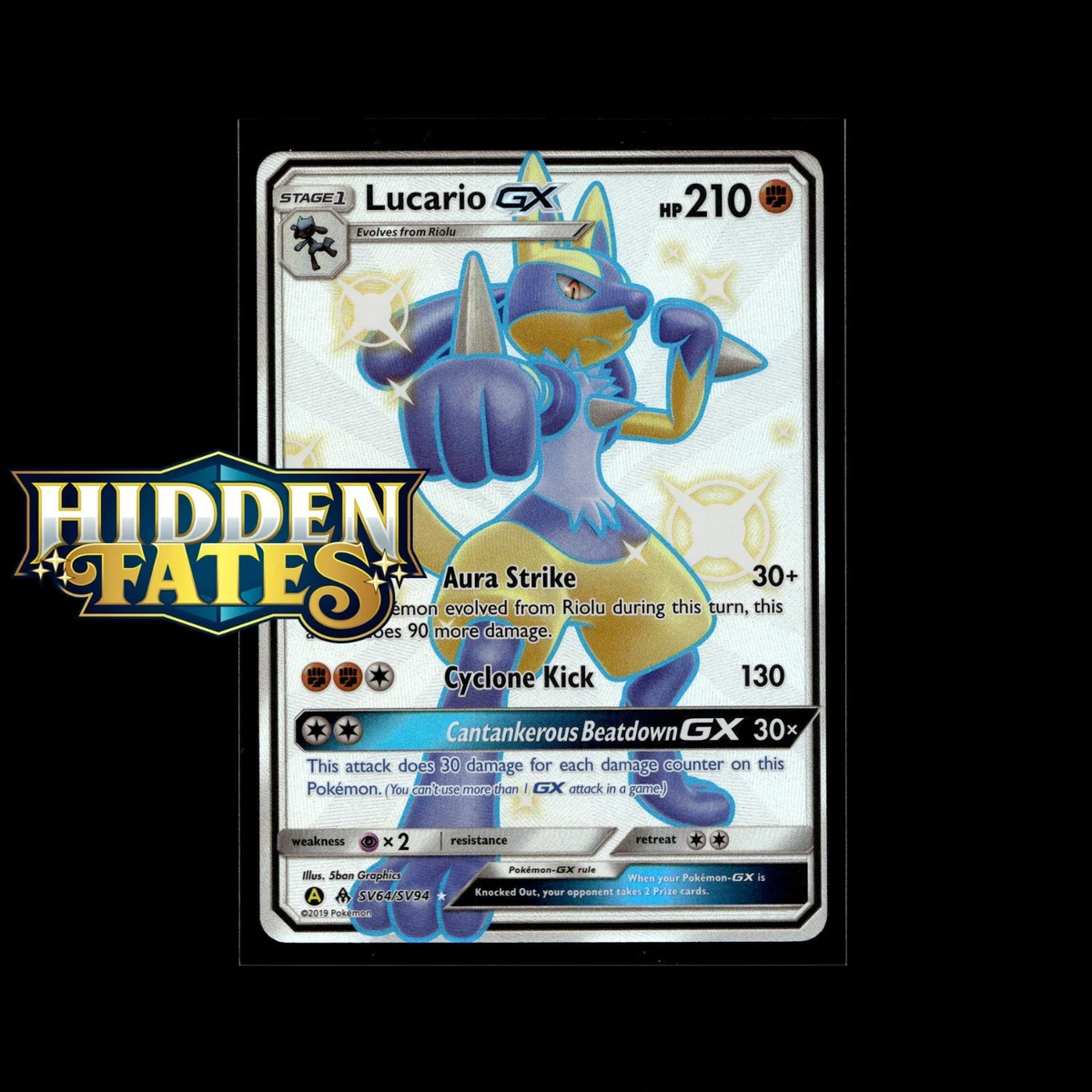 Lucario GX SV64/SV94 Hidden Fates: Shiny Vault for sale | eBay Lucario GX SV64/SV94 Hidden Fates: Shiny Vault for sale | eBay