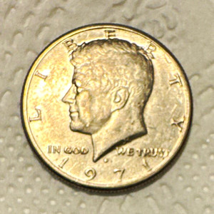 1971 Kennedy Half Dollar 50C Philadelphia Business Strike Copper-Nickel Clad