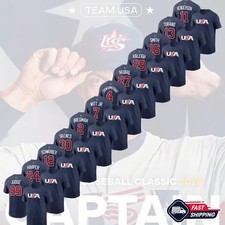 US STOCK - USA Team 2026 World Baseball Classic All Player Name & Number Fan Gif