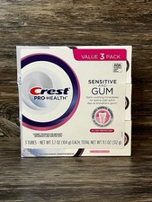  3 PACK Crest Pro-Health Sensitive  Gum Toothpaste All Day 3.7oz New