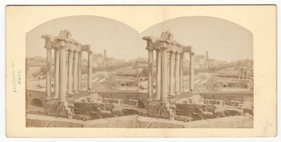 Italien Rom Fratelli d'Alessandri Forum Romanum um 1860 Stereo Foto
